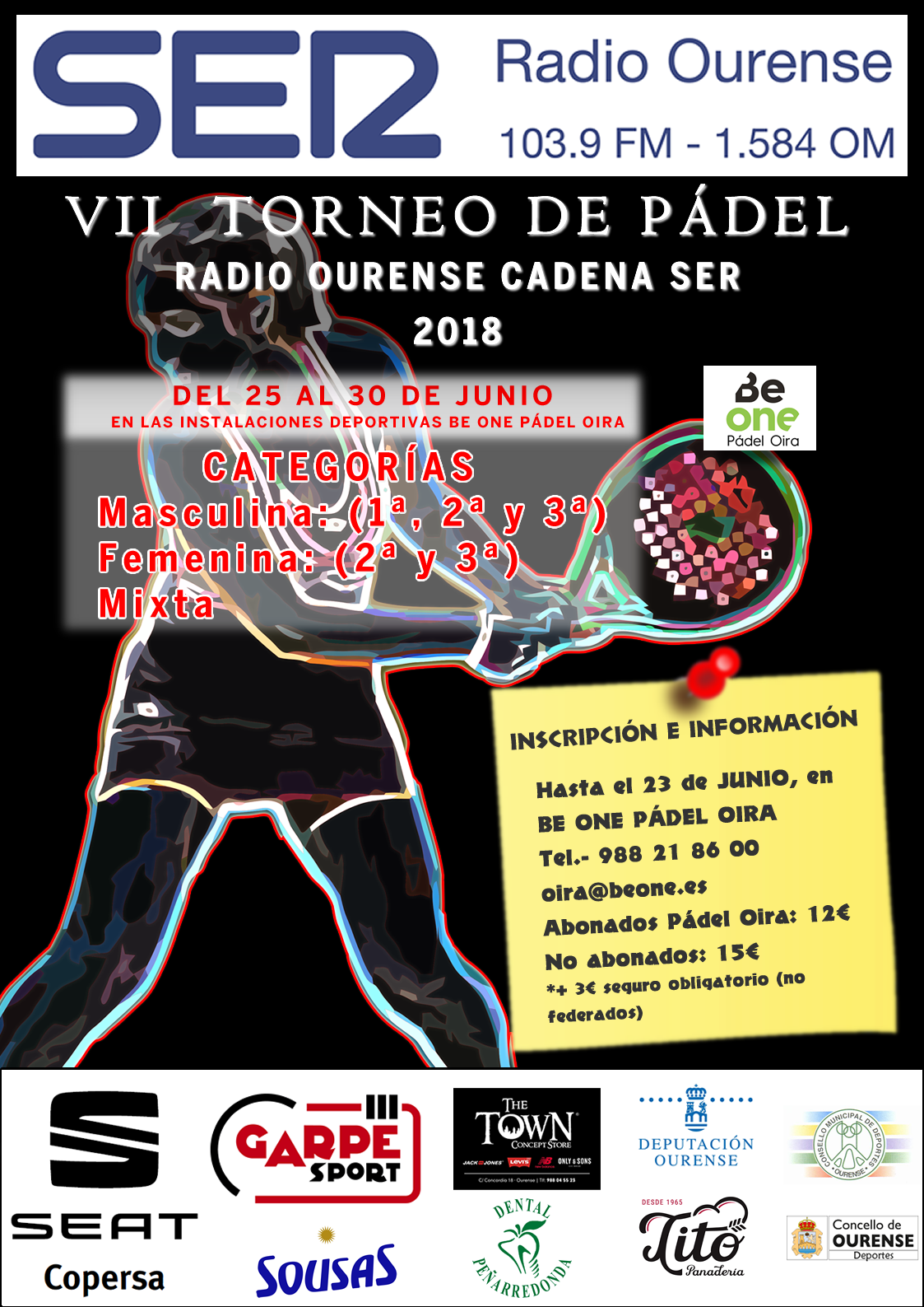 CUADROS Y HORARIOS VII TORNEO RADIO OURENSE CADENA SER 2018